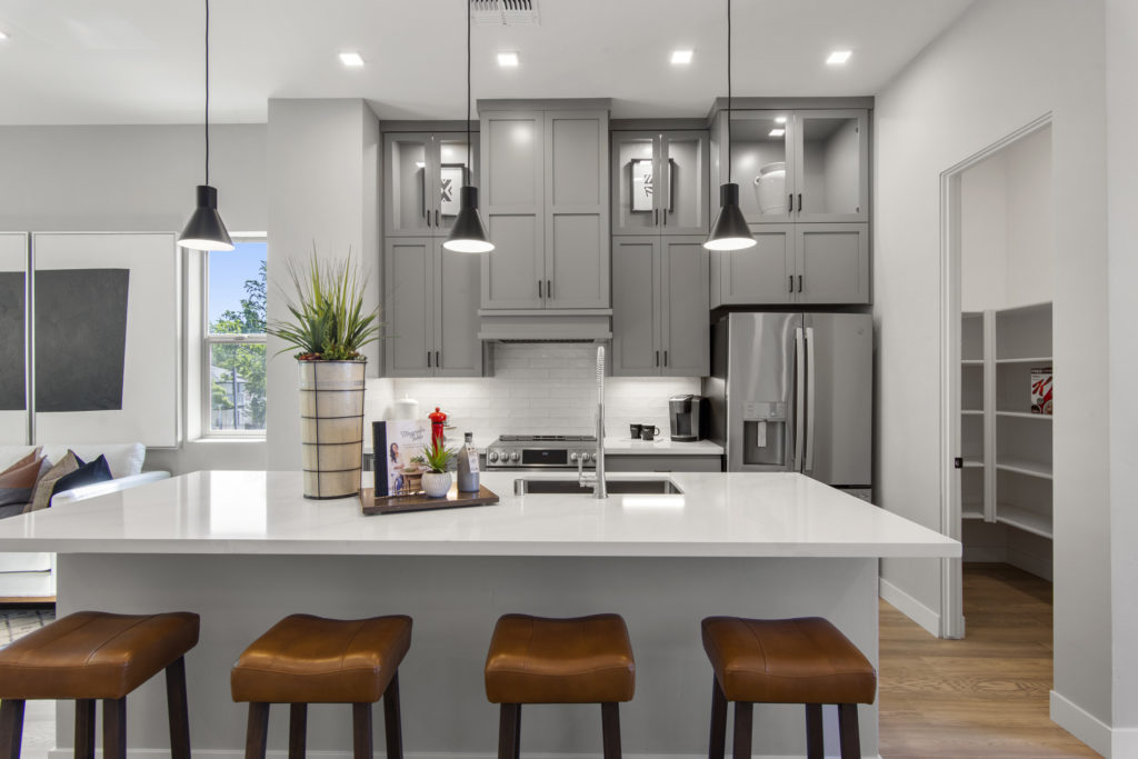 Luxury Kitchen with counter island minimal design