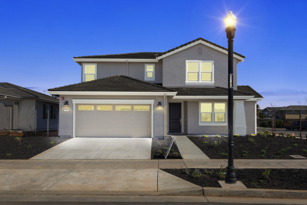 Beautiful house at dusk