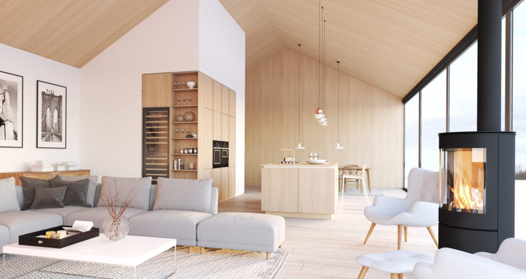 new modern scandinavian loft apartment.