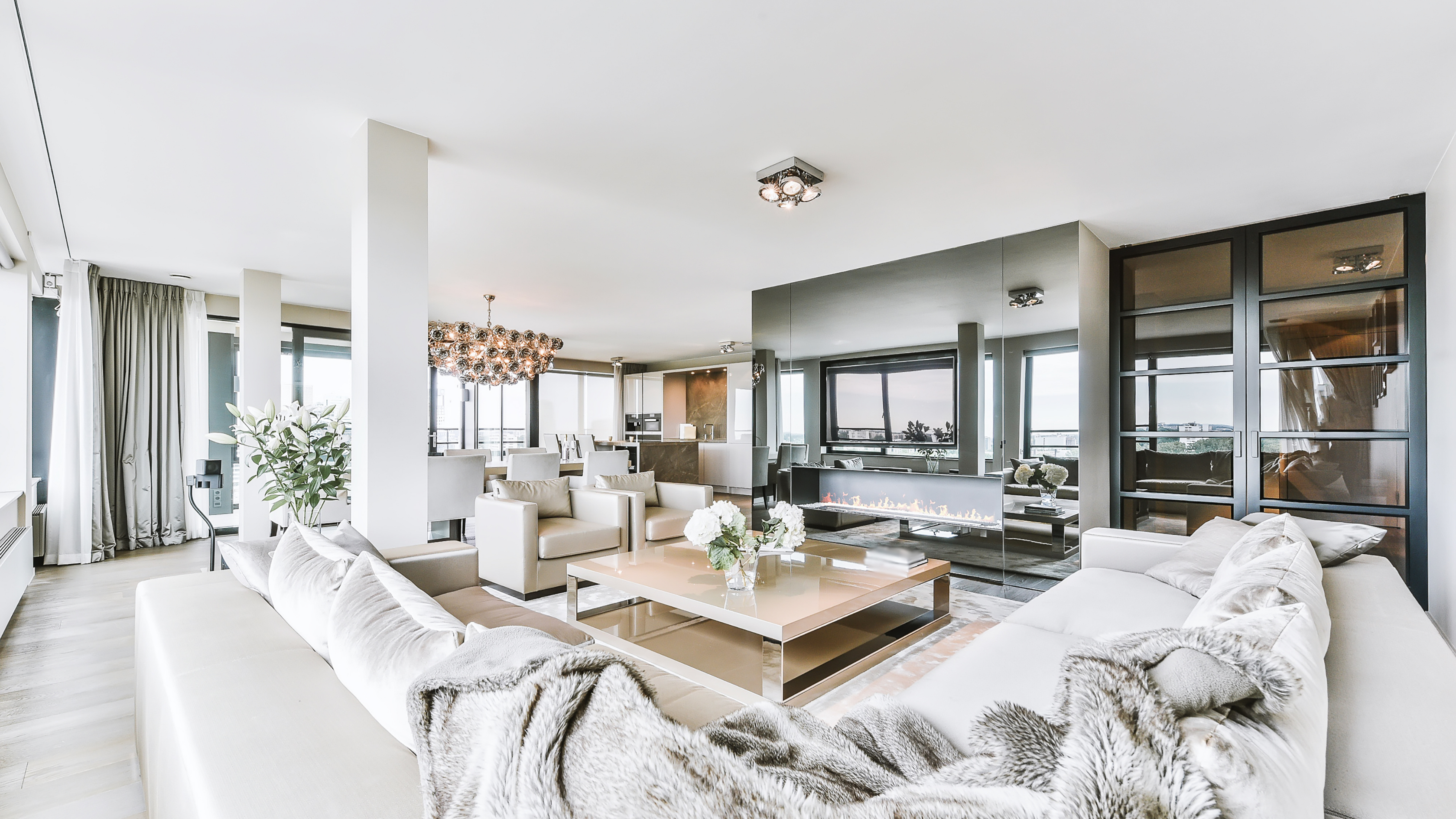 Luxury wide living room