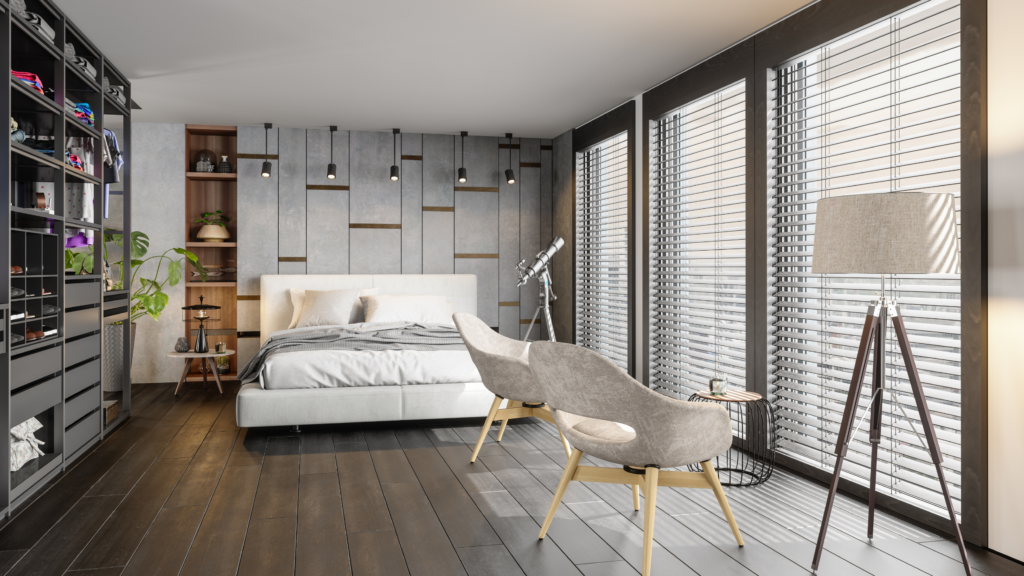 Modern designed bedroom