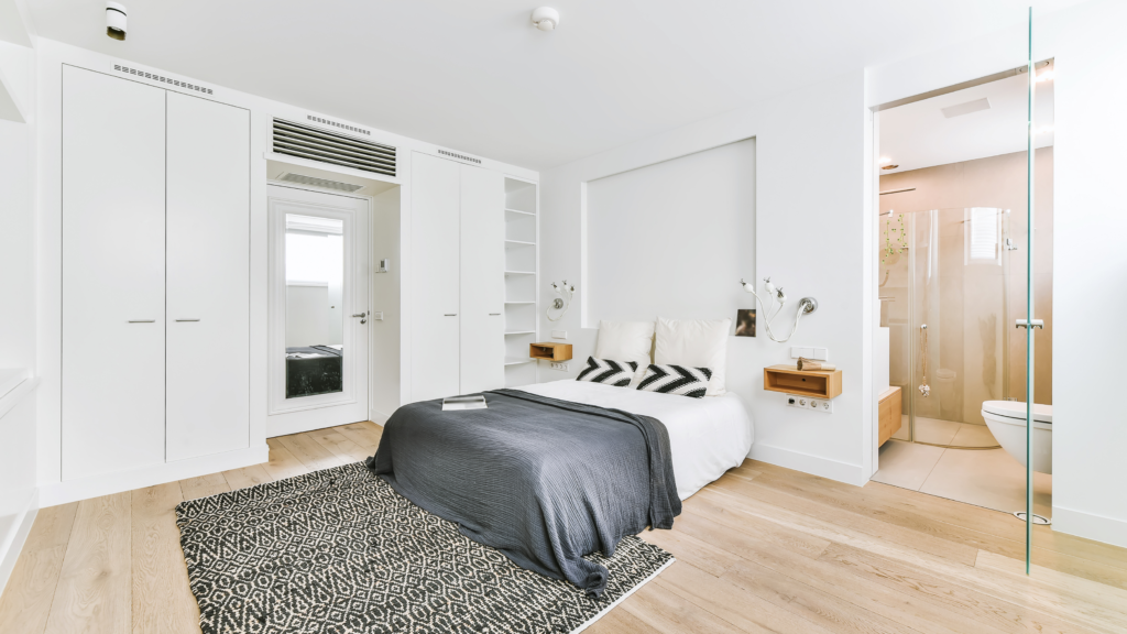 Modern bedroom with minimalistic style
